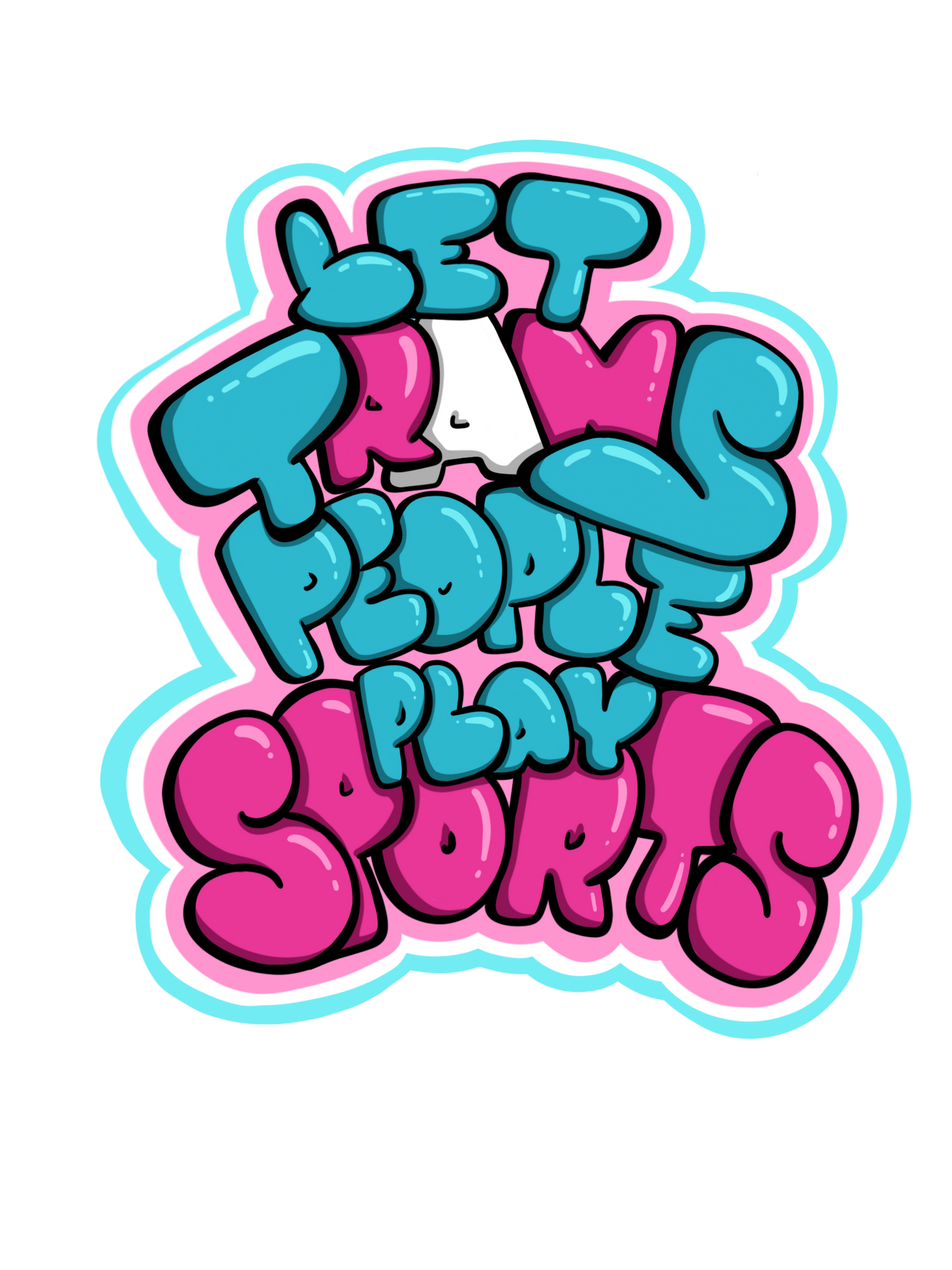 Let Trans People Play Sports Sticker