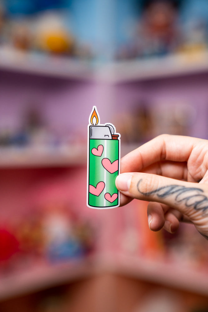 Heart Lighter Sticker