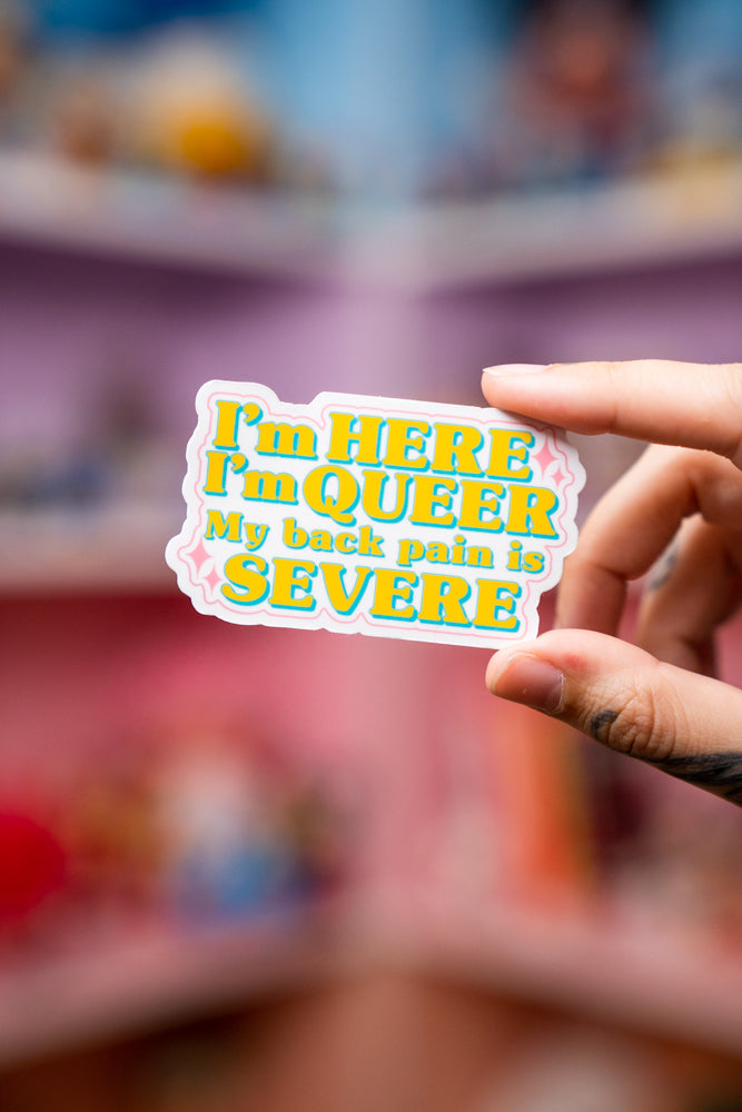 Queer Back Pain Sticker