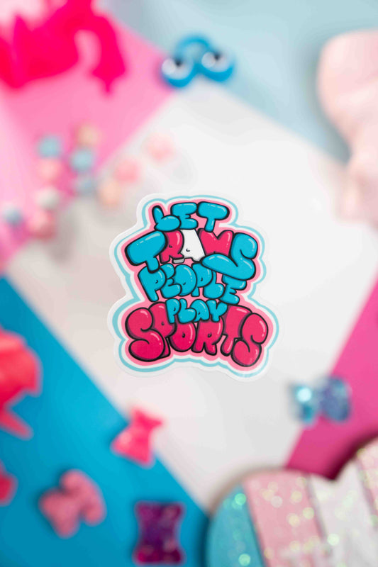 Let Trans People Play Sports Sticker