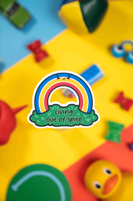 Living Out of Spite Sticker
