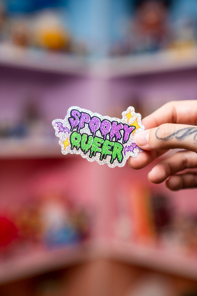 Spooky Queer Glitter Sticker