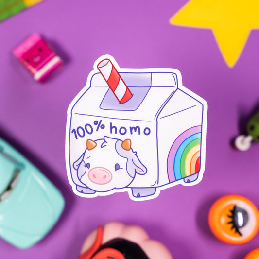 100% Homo Milk Carton