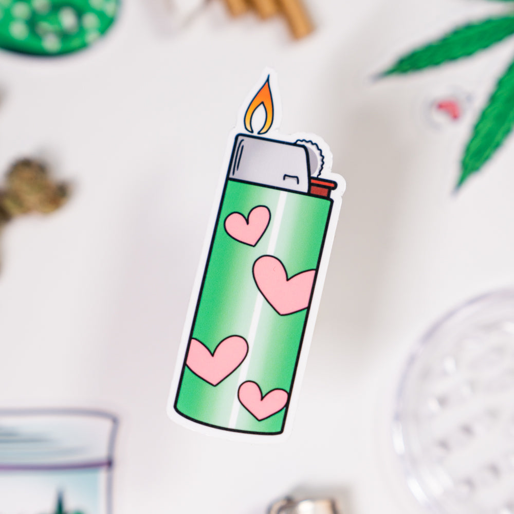 Heart Lighter Sticker