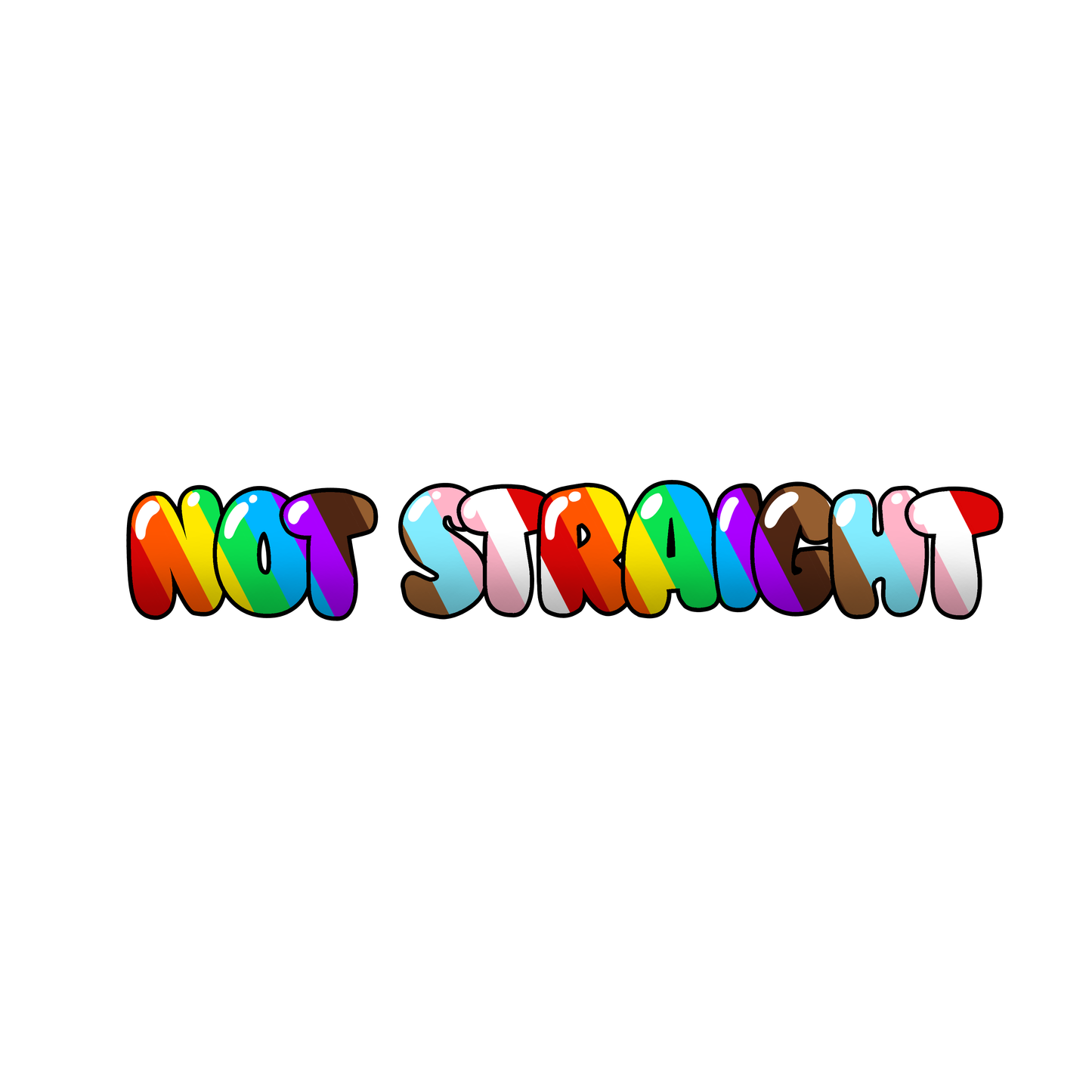 Not Straight Sticker