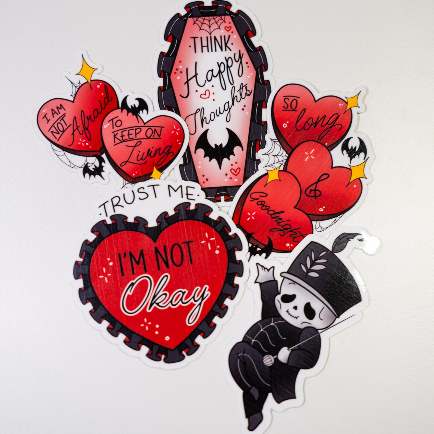 MCR Famous Last Words I Am Not Afraid Heart Sticker