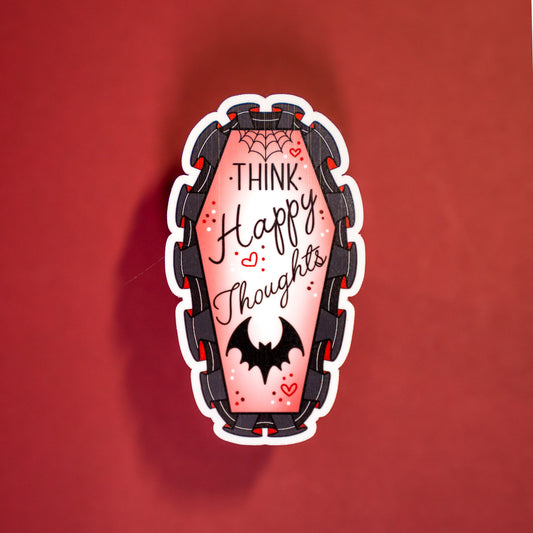 MCR Headfirst for Halos Happy Thoughts Ruffle Coffin Sticker