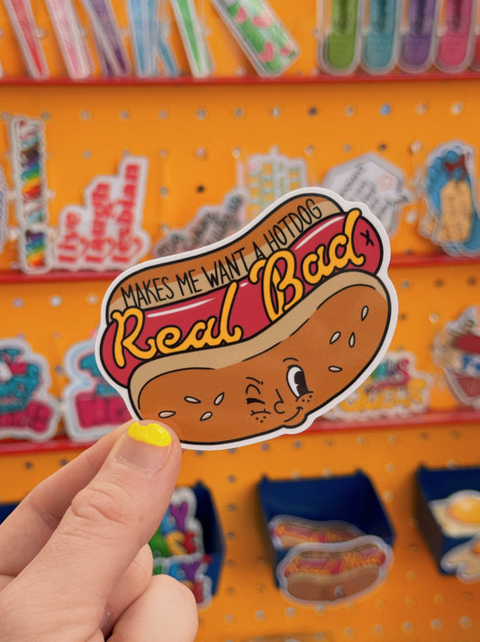 Real Bad Hot Dog Sticker