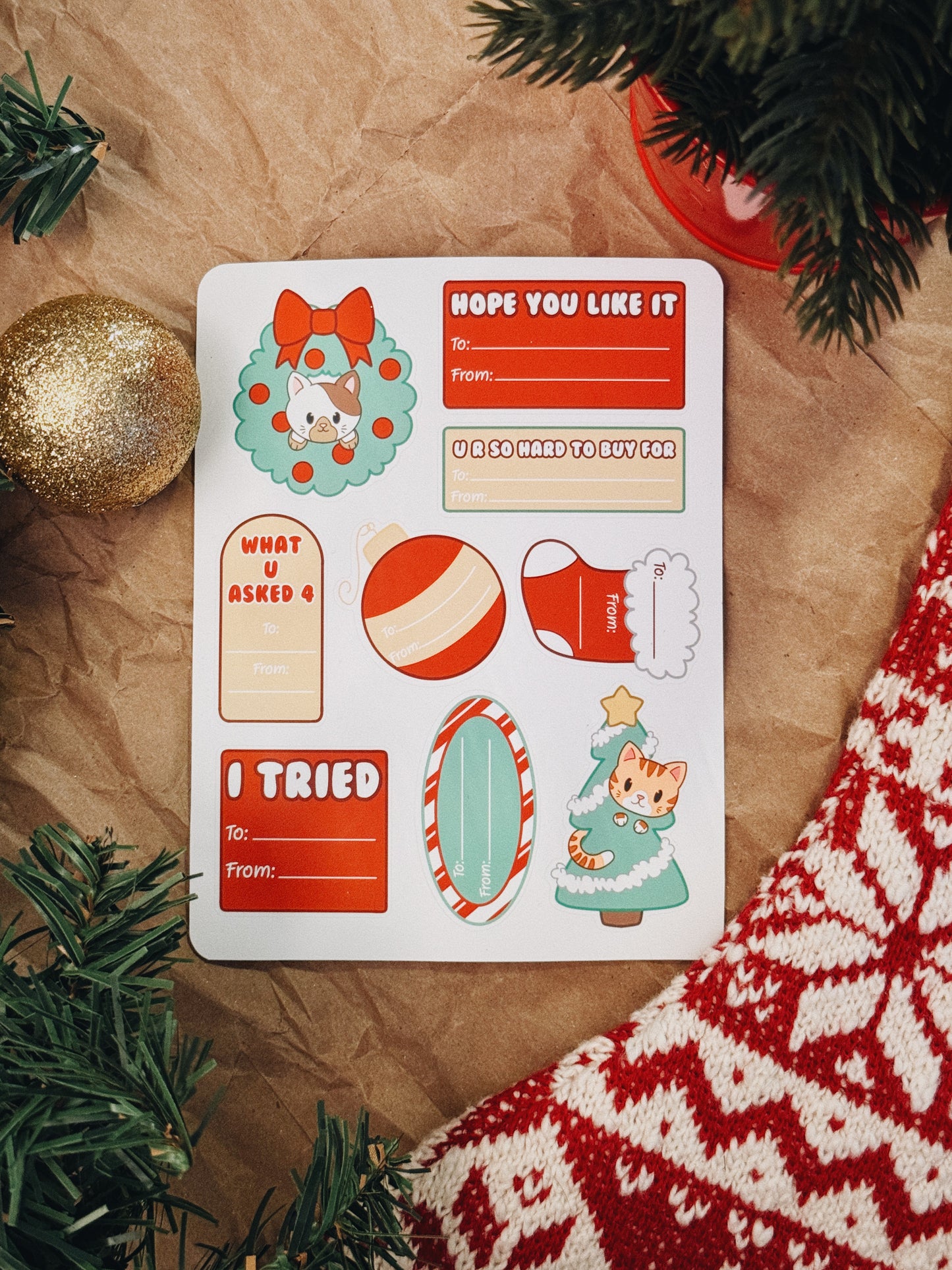 Gift Tag Sticker Sheet Bundle