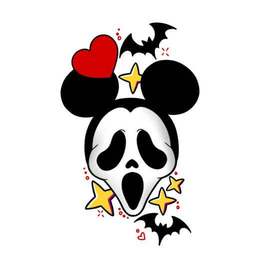 Mickey Ghost Face Sticker