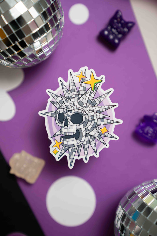 Disco Skull Sticker