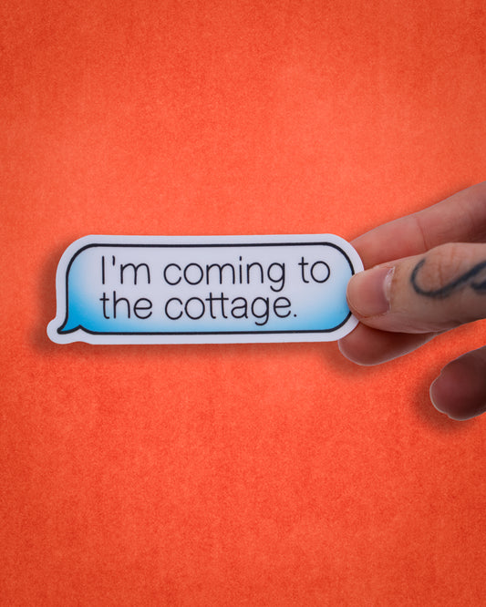 Heated Rivalry I'm Coming To The Cottage Sticker