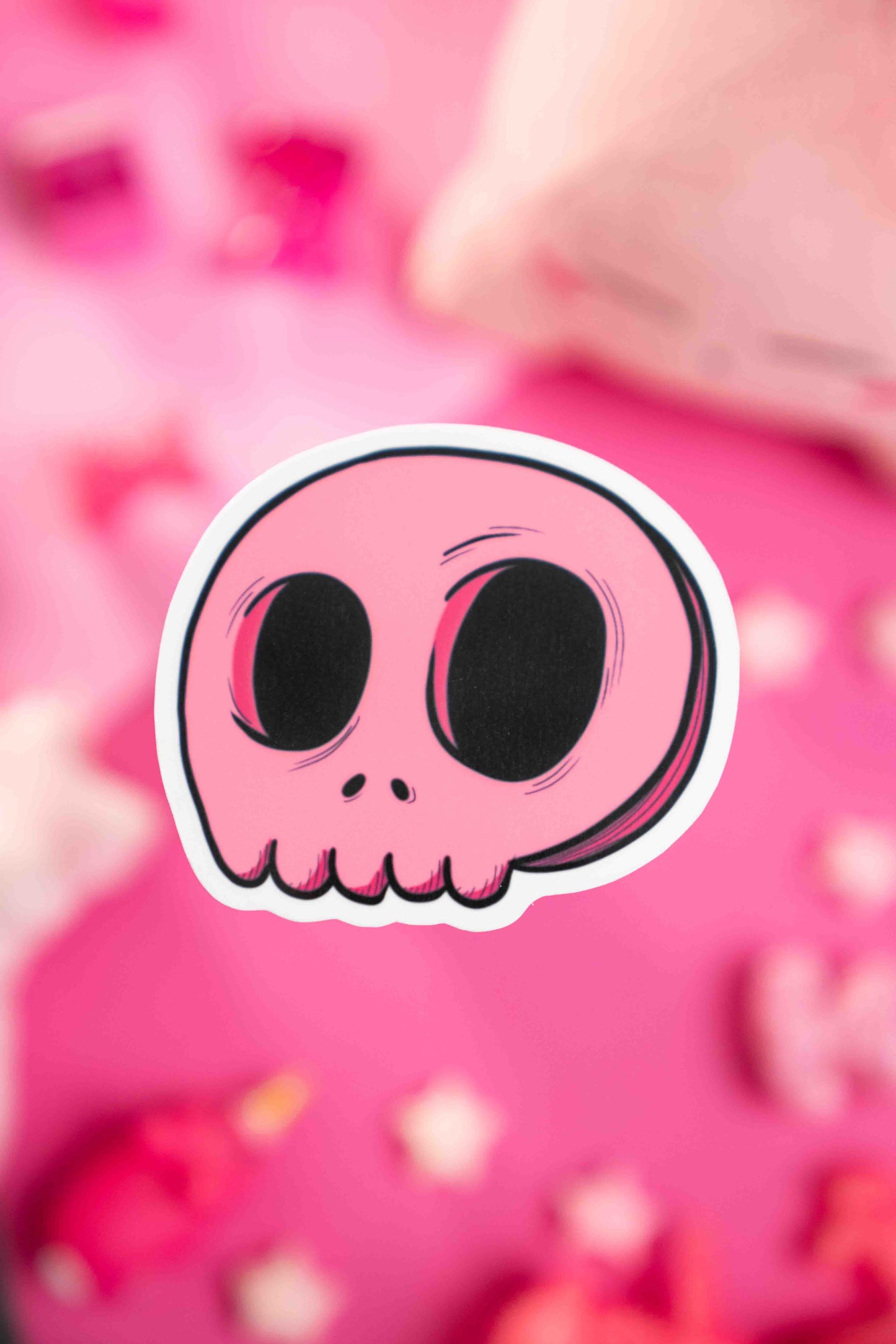 Pink Skull Sticker