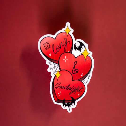 MCR Helena So Long & Goodnight Heart Sticker