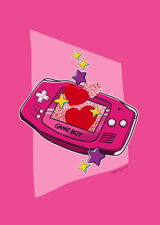 Gameboy Love Art Print