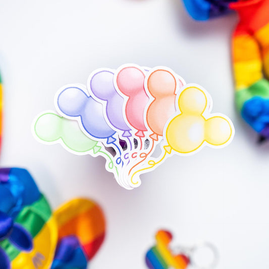 Mickey Balloon Rainbow Sticker Pack