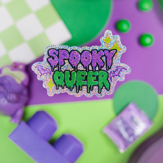 Spooky Queer Glitter Sticker