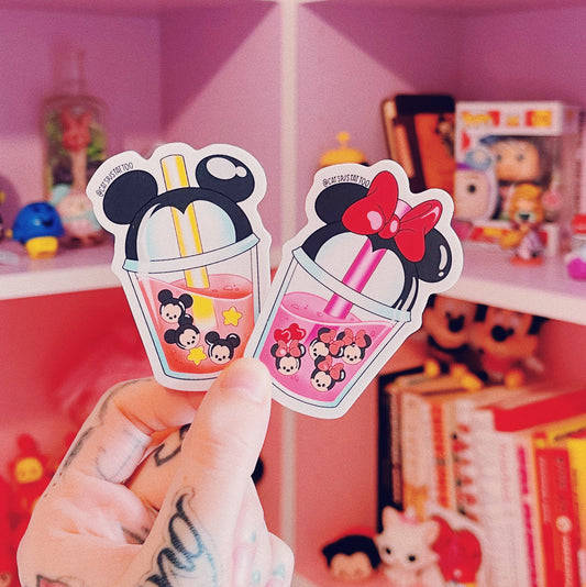 Mickey & Minnie Boba Sticker Pack