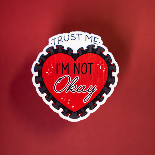 MCR I’m Not Okay Ruffle Heart Sticker